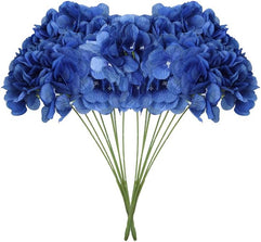 YATAI Artificial Silk Hydrangea Flower Bunch Arrangements Large Fake Floral Bundles Home Wedding Bouquet Table Centerpieces Party Decoration-BLUE (2)