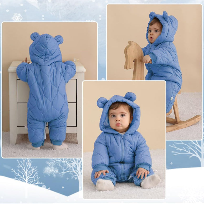 AiWMGL Baby Boys Girls Snowsuit Newborn Winter Jumpsuit Romper Clothes Coat Outwear Onepiece Onesie Hoodies Toddler (0-6 Months)