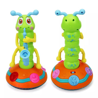 AM ANNA Dancing Baby Toys 6 to 12 Months, Musical, Light up, Spinning,Swing,Dance and Go Caterpillar Baby Toys, Interactive Light-up Gifts Baby Boy Toys for 1 2 3 4 5 Year Old Girls Kids (Caterpillar)