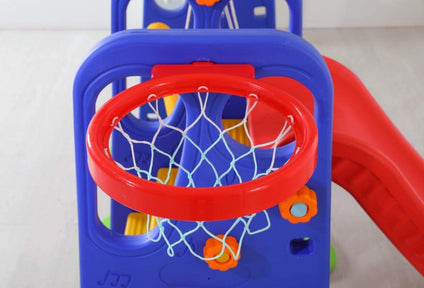 RBW TOYS Kid's 3 in 1 Jumbo Slide with Swing and Basket Ball Game (160x160x125cm)