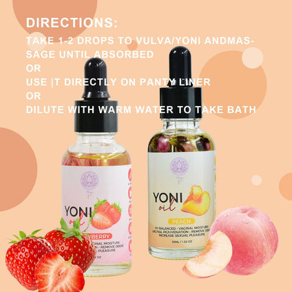 Magic V Yoni Oil Organic Feminine Oil l Moisturizer (Peach) Feminine Deodorant Eliminates Odor Ph Balanced With Essential Oils