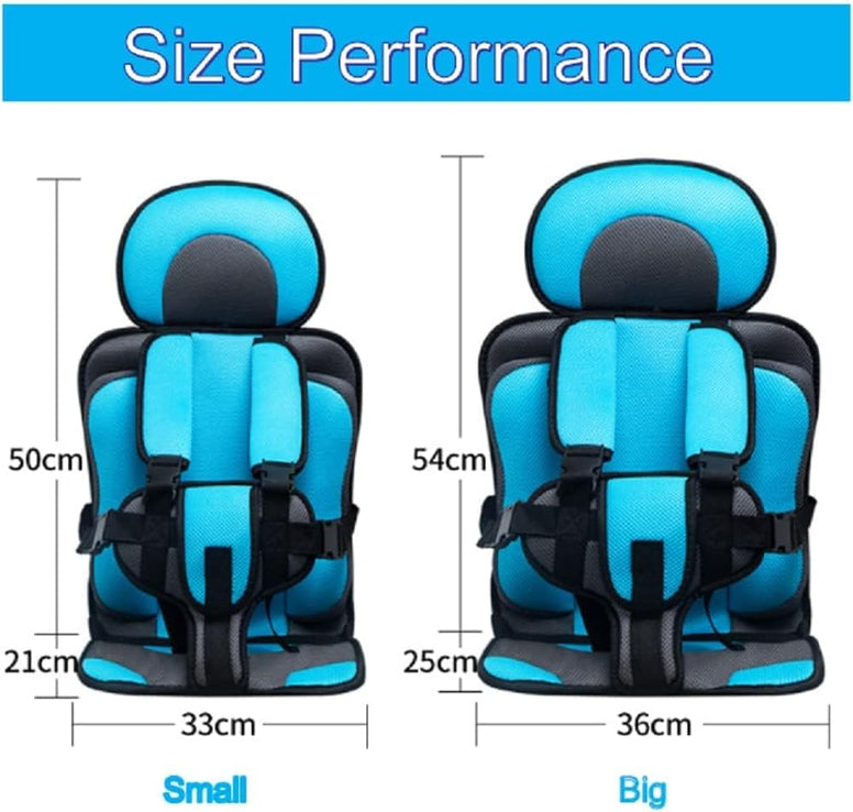 Auto Child Safety Seat Simple Car Portable Seat Belt, Car Seatbelt Protector for Kids 0-12, Foldable Car Seat Protection Travel Accessories, Sky Blue-small