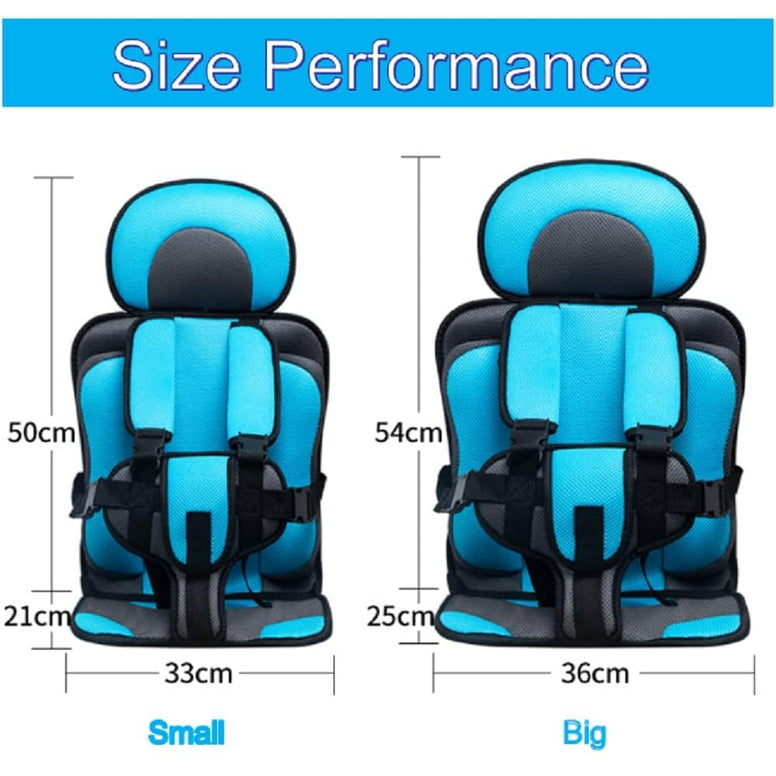 Auto Child Safety Seat Simple Car Portable Seat Belt, Car Seatbelt Protector for Kids 0-12, Foldable Car Seat Protection Travel Accessories, Sky Blue-small