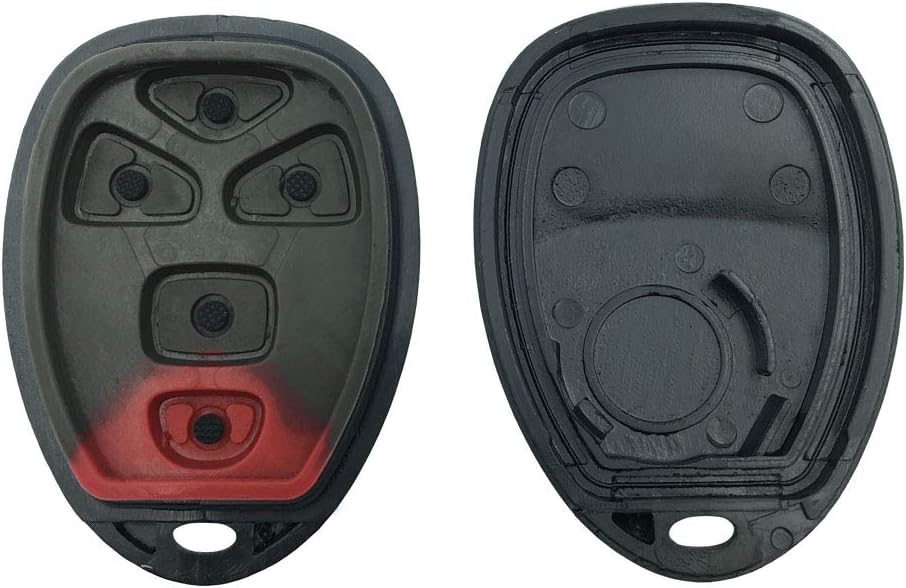 Replacement Keyless Entry Remote Key Fob Shell Case with 5 Button Fit for Chevy Suburban Tahoe Traverse/GMC Acadia Yukon/Cadillac Escalade SRX/Buick Enclave/Saturn Outlook 2007 2008 2009 2010