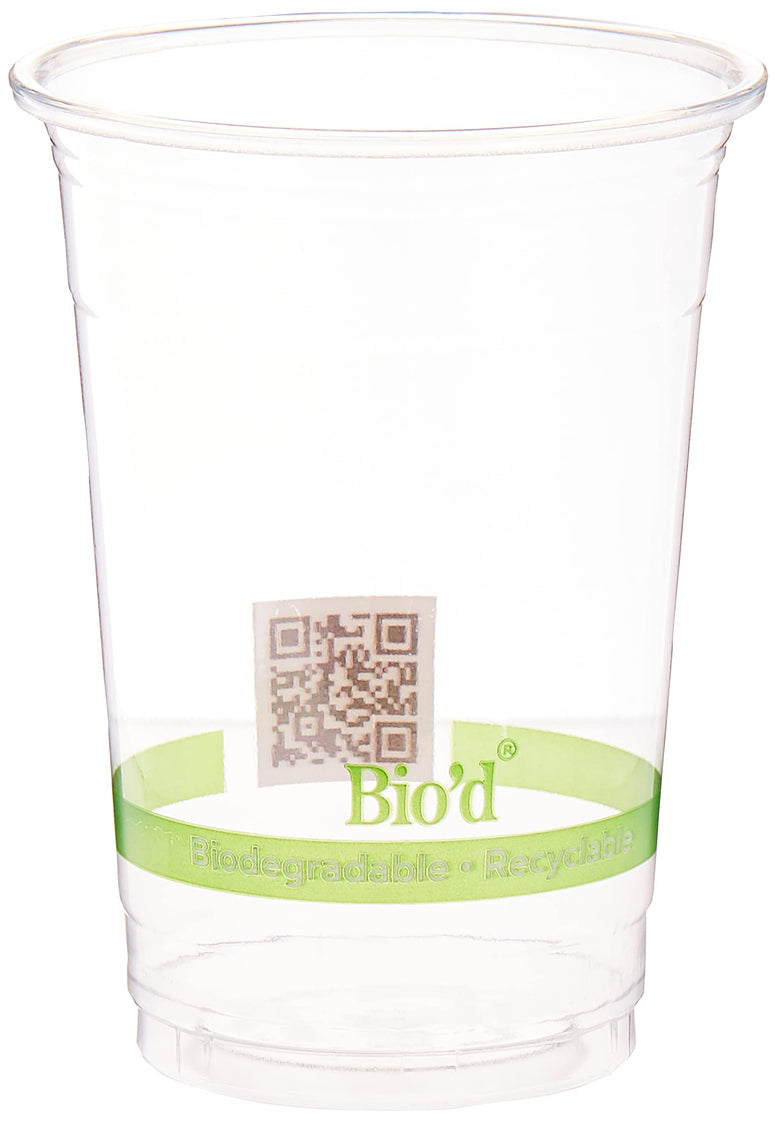 Fun® Biodegradable disposable clear plastic cup 10 Oz for Juices, Water, Cold Drinks,Drinking Cups, White Party Cups for Birthday Parties, Picnics, Ceremonies, and Weddings (Pack of 15)