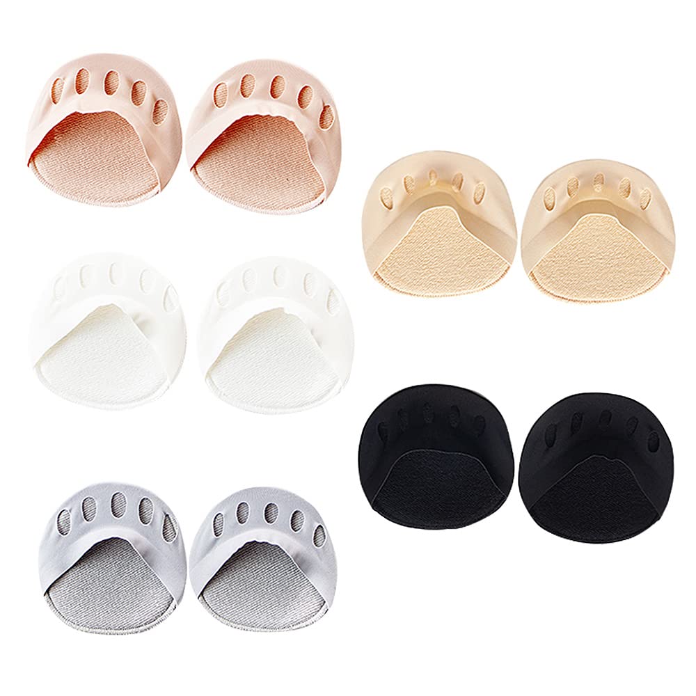 SHUNXIN Five Toes Forefoot Pads For Men Women Protector Half Insoles High Heels Foot Care Inserts Calluses Corns 5 Pairs Pack