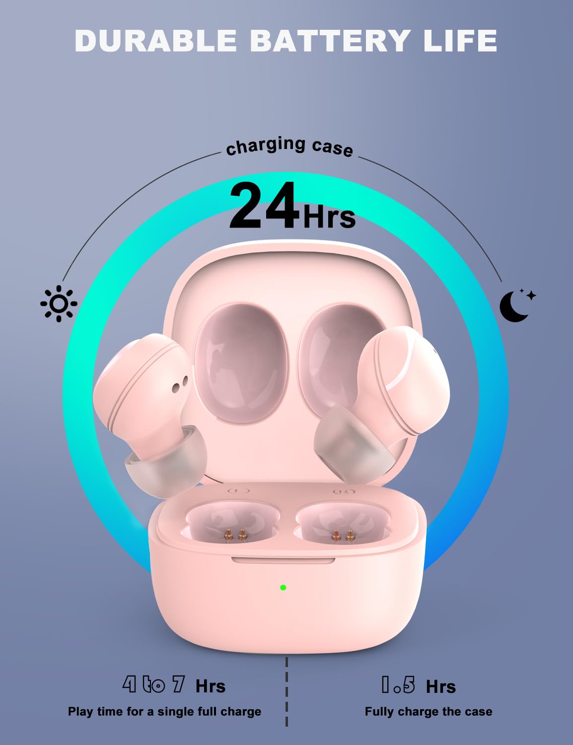 PHOCAR Mini Wireless Earbuds, Bluetooth Earphones, Sweatproof, Noise Canceling, Surround Sound, Big Bass, Compatible with iPhone, Nokia, Galaxy, Xiaomi, Huawei, Honor, OPPO, VIVO
