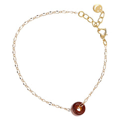 Alwan Gold Plated Short Size Anklet for Women - EE3805DBS