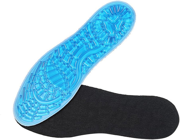 Healifty Healifty Gel Sport Insoles Granule Massage Foot Pad Cushions Anti-Slip Soft Sports Shoes Insole Pad Man Woman (L)