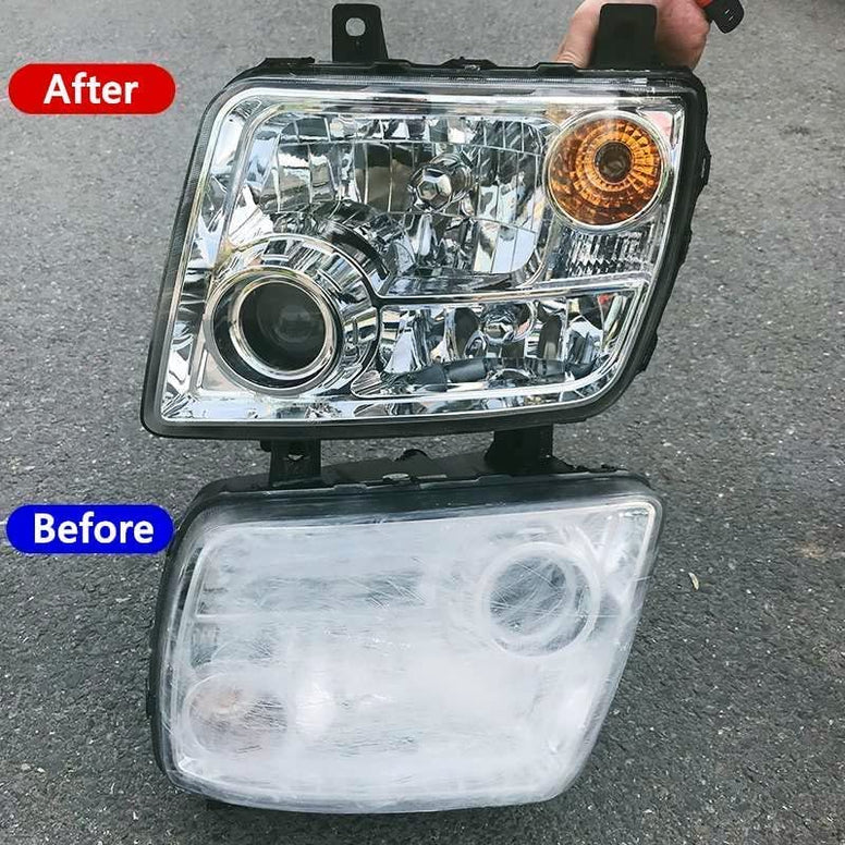 Headlight Restoration Kit, Car Headlight Glass Scratch Renovation Tool, Automobile Headlight Lens Polish Repair Tool with UV Block Coat to Remove Yellowing, Haze, Oxidation for Taillights, Foglights