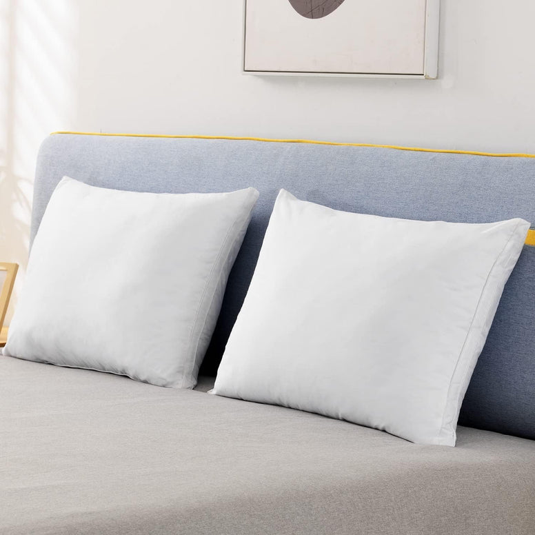 Deep Sleep 100% Cotton Hotel Pillow Standard Pillow Size Set of 2, Bed Pillows for Sleeping, Cooling Down Alternative Pillow Soft and Supportive Pillows for Back and Side Sleepers (QUEEN 50x80 cm)