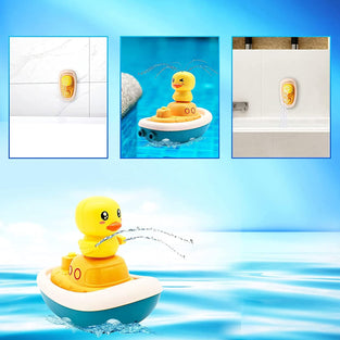 AMERTEER Rubber Ducks Baby Bath Toys, Bath Toys for Toddlers 1-3 with 3 Different Spraying Duck and 1 Duck Shower Head for Bath, Floating Bathtub Toys with Sucker, Toddler Bath Toys, Kids Bath Toys