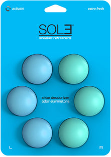 SOL3 Refreshers | Shoe Deodorizer Odor Eliminator Deodorant Balls for Sneakers (Pack of 6)