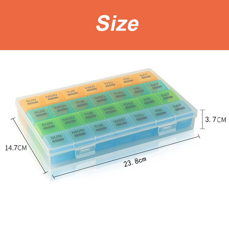 Wotermly Monthly Pill Organizer 1 Time a Day with DustProof Case, Extra Large 4 Weeks Pill Box Once a Day, 28 Days Pill Container 1 Per Day, Weekly Vitamin Case, Daily Medicine Organizer for Fish Oil