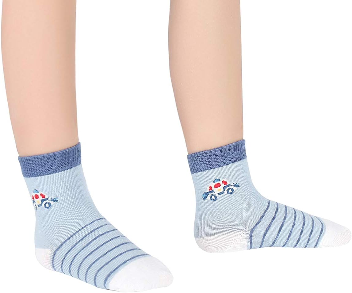 Cotton Baby Boy Socks, 9 Pairs Cute Socks for Baby Boys Cotton Coming (1-3 Years)