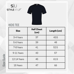 Kids Boys Girls Casual T Shirt Unisex Plain Short Sleeve Crew Neck 100% Cotton Basic Childrens Tee Top 3-4 Years