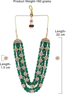 ZAVERI PEARLS Jewellery Set For Women (Green) (ZPFK9098)
