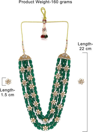 ZAVERI PEARLS Jewellery Set For Women (Green) (ZPFK9098)