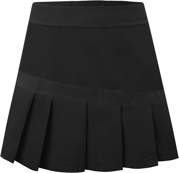 EXARUS Girls Tennis Skirts Pleated with Pockets Golf Sports Skort Shorts for Kids Athletic Activewear