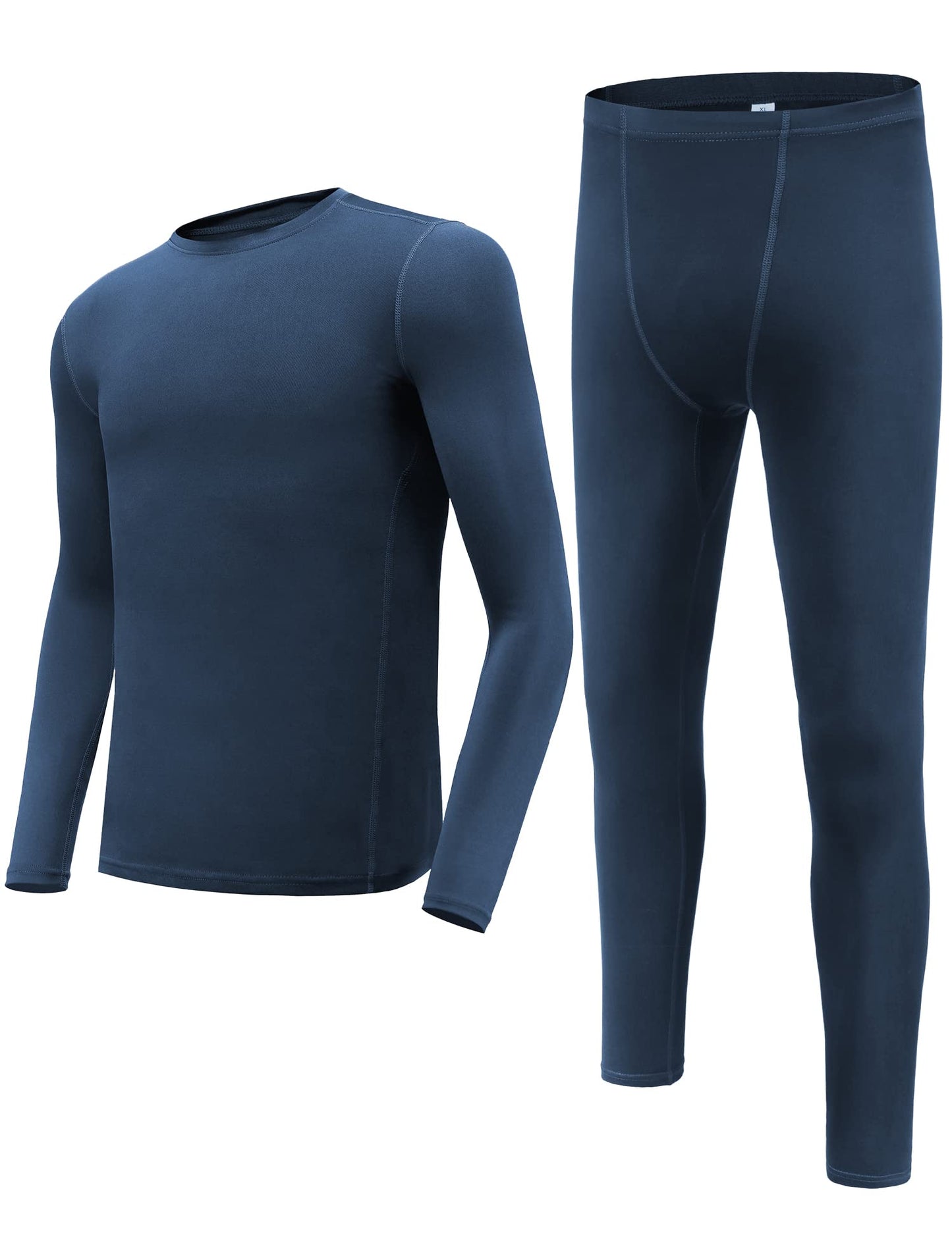 Boy's Thermal Underwear Long Sleeve Athletic Base Layer Compression Underwear Shirt Tights Set (Size-Small)