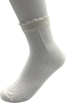 EveryOne Girls School Socks Cotton White,set Of 12 Pair