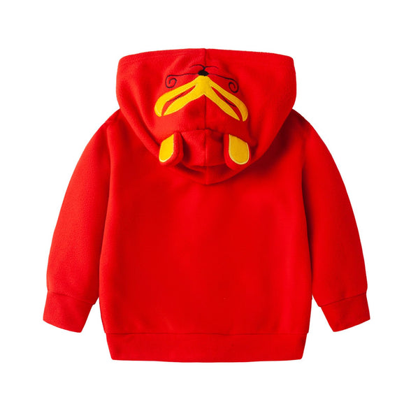 Mud Kingdom Cute Little Boy Fleece Jacket with Hood 18 Months