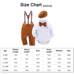 Hresadio Baby Boys Suit Suit - Dress Set 0-3M