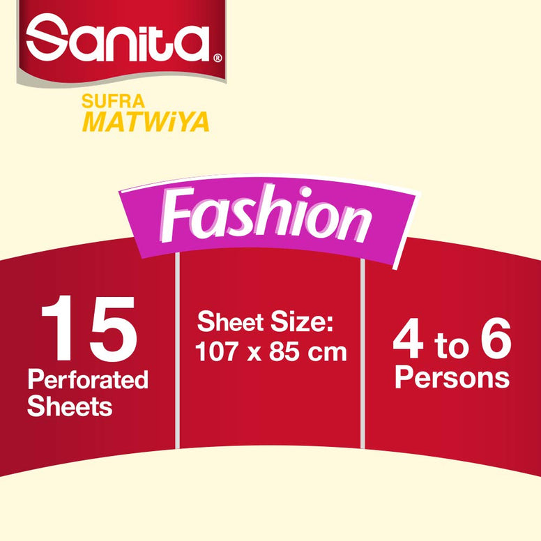 SANITA SUFRA MATWIYA table cover disposable small 15 sheets ( 85 cm x 107 cm),assorted colors