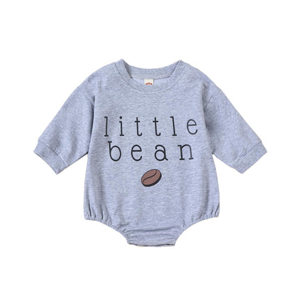 Youweixiong Newborn Baby Boy Girl Romper Bubble Long Sleeve Little Bean Bodysuit Ovesiz  0-3 Monthsed Sweatshirt Infant Casual Onesie Top