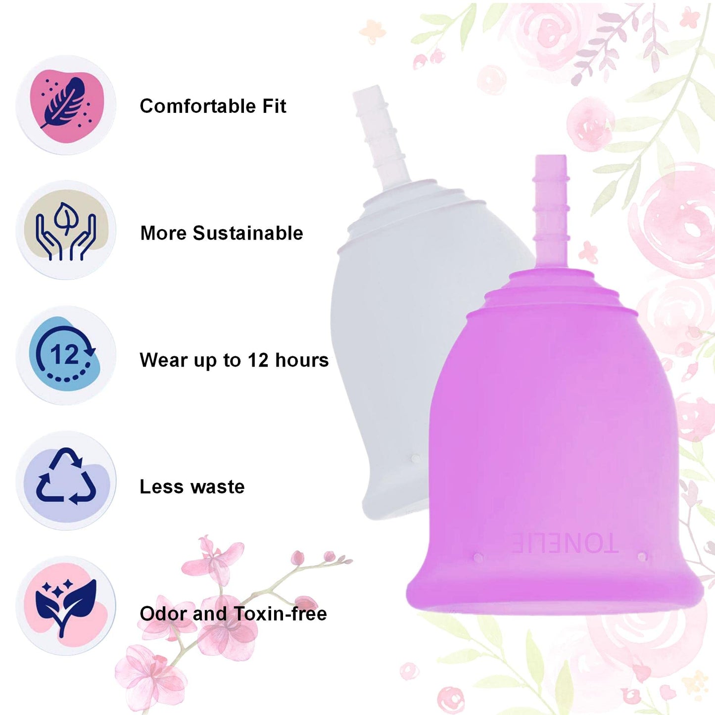 2pcs Menstrual Cup + 2IN1 450ml Perineal Irrigation Perineal ,15oz Portable Bidet Peri Bottle with Water Seal Cap Waterproof Bag