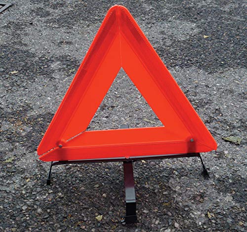 Safety First Aid Group Q4232 Safety Warning Triangle for Roadside Breakdowns Foldable Wind Tested with Case