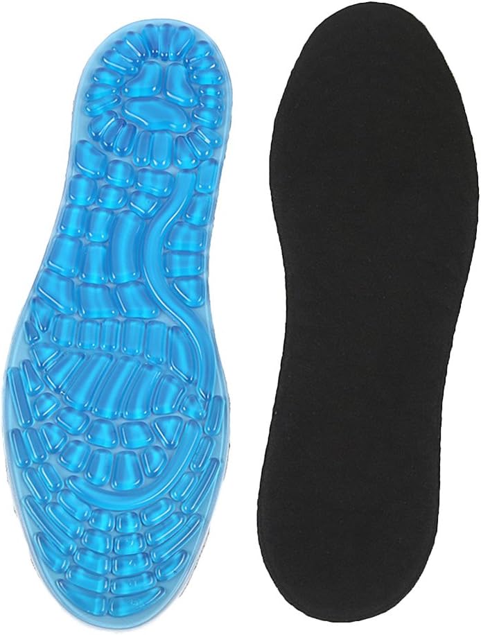 Healifty Healifty Gel Sport Insoles Granule Massage Foot Pad Cushions Anti-Slip Soft Sports Shoes Insole Pad Man Woman (L)