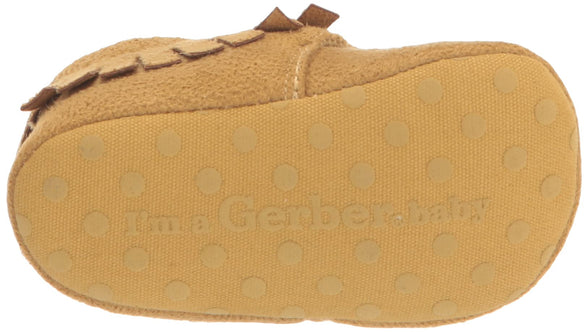 Gerber Baby Moccasins Crib Shoes Newborn Infant Neutral Boys Girls unisex-baby Crib Shoe, for 6 Months baby