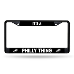 Rico Industries NFL Philadelphia Eagles It's A Philly Thing Black Chrome Frame W' Decal Insert 12" x 6" Car/Truck Auto Accessory
