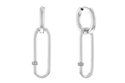 CALVIN KLEIN ELONGATED OVAL, WOMEN's DROP EARRINGS