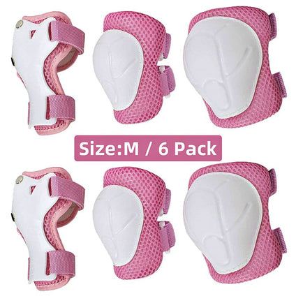 YHR Kids Protective Gear Set - Knee Pads for Kids 3-14 Years Toddler Kneepads for Girls Boys Protective Gloves and Elbow Pads with Wrist Guards 3 in 1 for Skating Cycling Bike Rollerblading Scooter