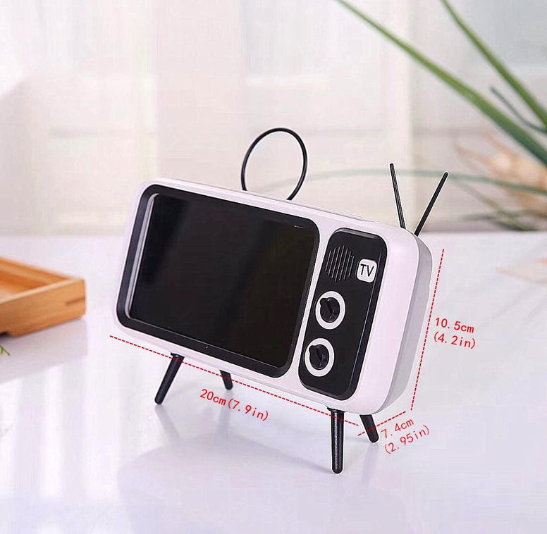 Mobile Phone Screen Stand. with Speaker Function. It can be Connected by Bluetooth or by Wire. Without The Screen Magnifier Function. But More Practical Than a Screen Magnifier. A Smart Gift for