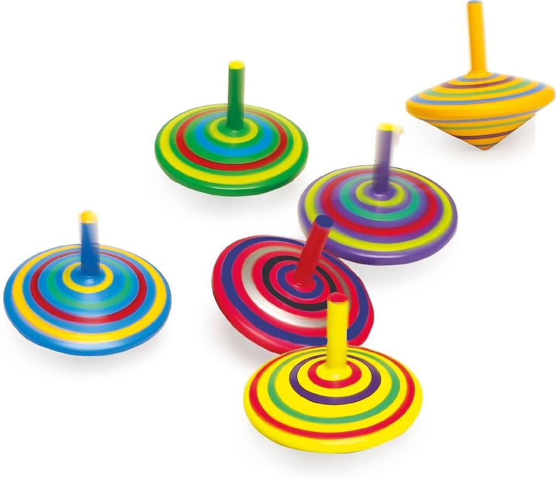 Spinning tops. Set of 6