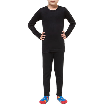 GA COMMUNICATIONS Kids Thermal Winter Warm Underwear Full Set Long John Bottom and Long Sleeve TOP (Size 7-8)