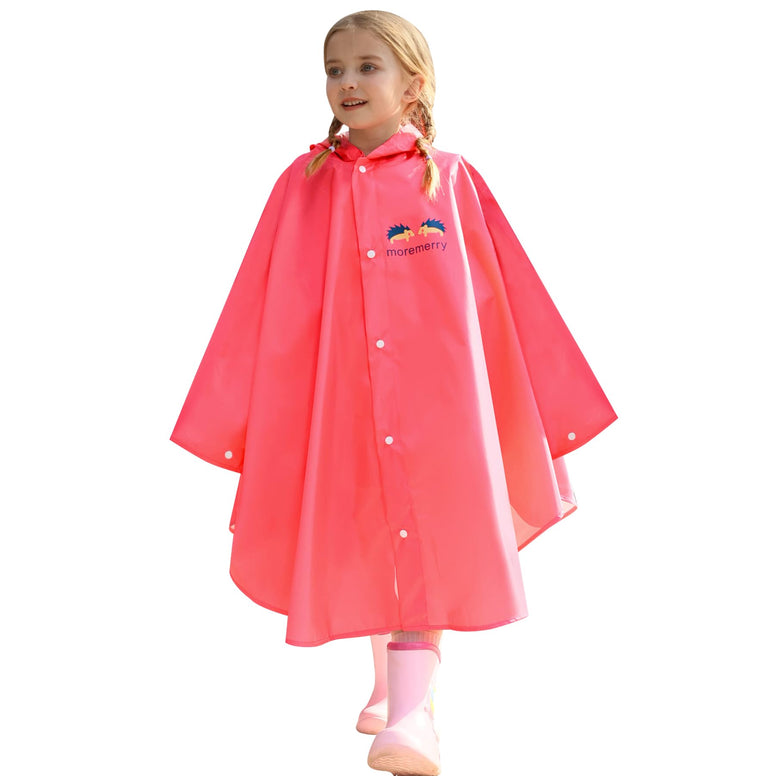 AIWUHE Kids Rain Poncho Cartoon Raincoat Jacket Cute Rain Coat Toddler Boys Girls Rain Cape Light Waterproof Hoodie Outwear, for 1-3 Years