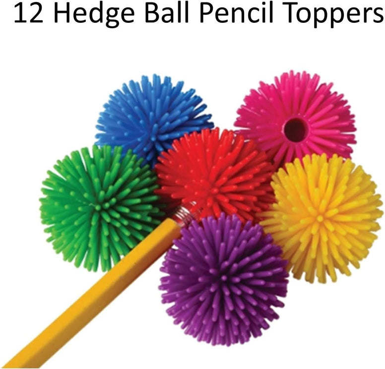 36 pc Fun Fidgets & Gadgets Pencil Toppers (12 Cute Wiggle Eyes, 12 Sensory Hedge Balls, & 12 Nuts, Bolts & Screws Pencil Toppers)