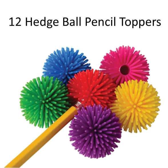 36 pc Fun Fidgets & Gadgets Pencil Toppers (12 Cute Wiggle Eyes, 12 Sensory Hedge Balls, & 12 Nuts, Bolts & Screws Pencil Toppers)