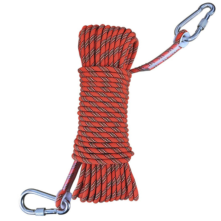 Outdoor Climbing Rope 10M(32ft) Static Rock Climbing Rope, Escape Rope Ice Climbing Equipment Parachute Rope