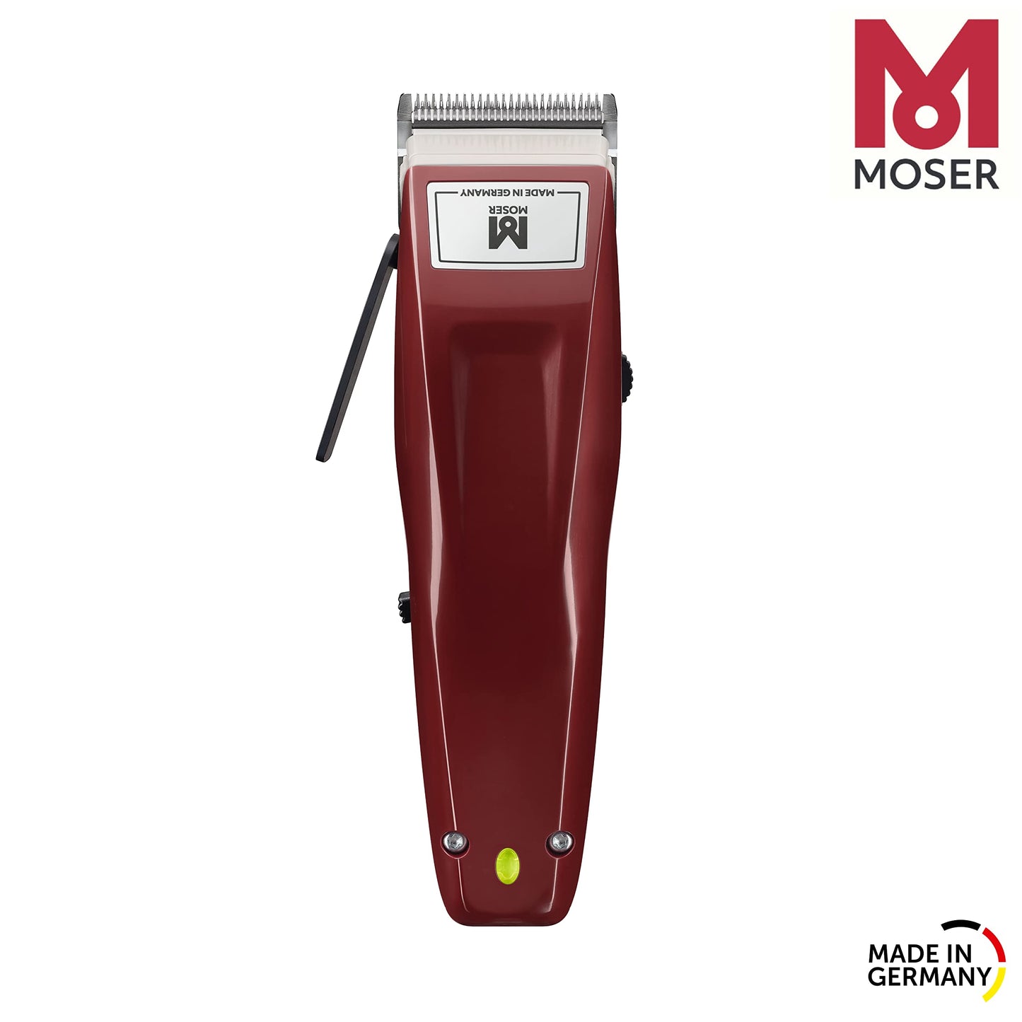 Moser 1400 Professional Cordless Hair Clipper for Men: Robust Design, 5-Point Multiclick, and Bulletproof Long-Life Motor (Burgundy Set) (1400-0378)