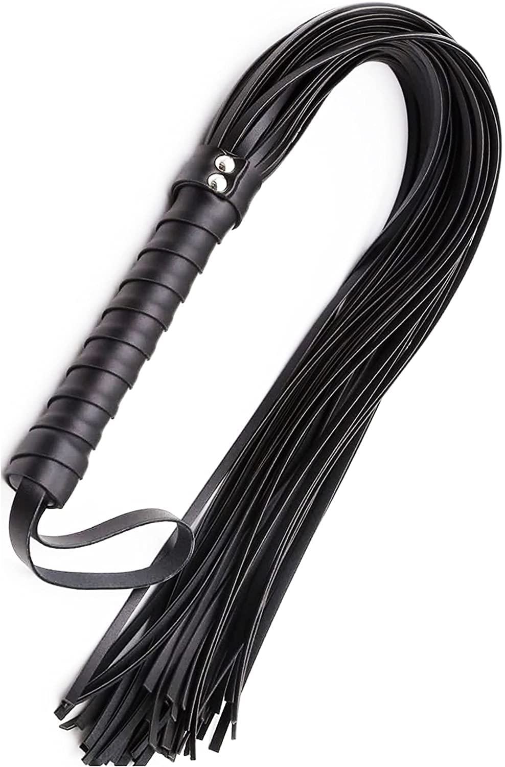 ND Riding Whip Horse Riding Crop Harness Tassel Whip (Black)