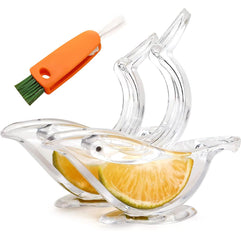 REVHQ 2 Pack Bird Lemon Squeezer, Lemon Juicer Acrylic Manual Juice Lime Squeezer Bird Shape Lemon Slice Wedge Squeezer, Ergonomic Portable Fruit Juicer for Orange Lemon Pomegranate