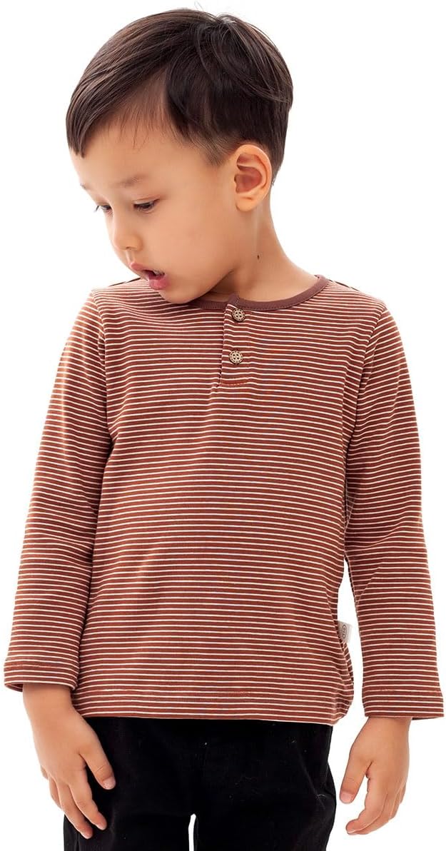 Enfants Chéris Toddler Henley Shirt Boys Long Sleeve Shirts 2-7 Years