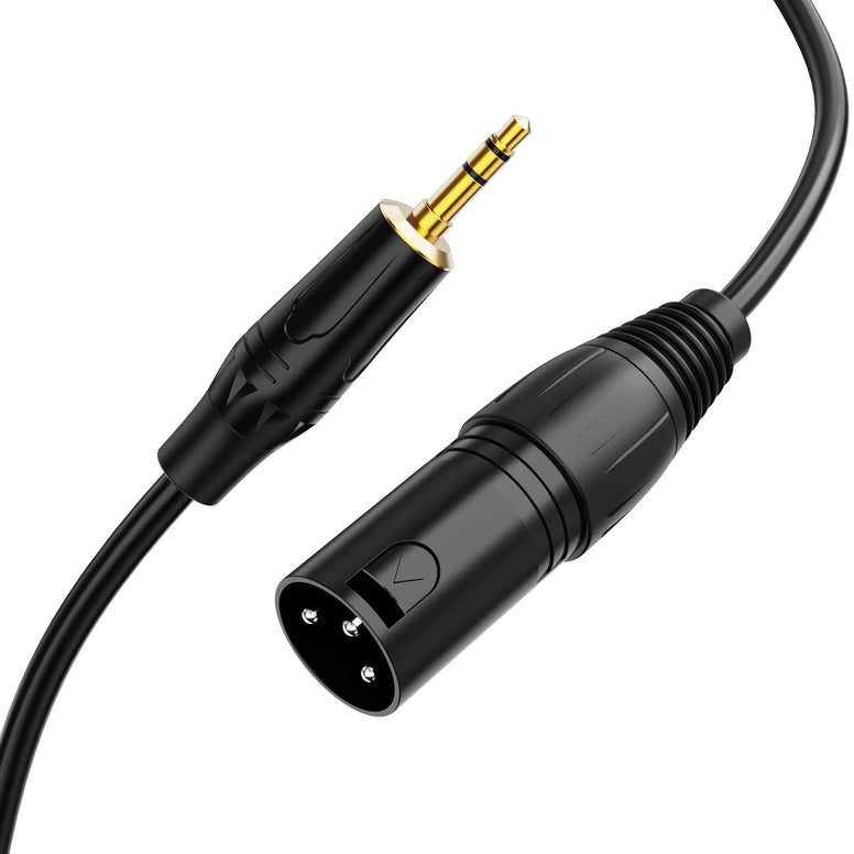3.5mm to XLR Cable 3M, CableCreation 3.5mm (1/8 Inch) TRS Stereo Male to XLR Male Extension Cord for iPhone, iPod, Tablet, Laptop,Microphone, Amplifier,Black-10 feet