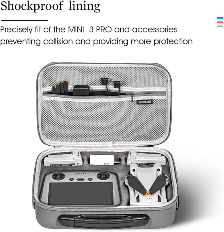 Supfoto Carrying Case for DJI Mini 3/Mini 3 Pro Storage Bag Hard Shell Travel Case Compatible with DJI Mini 3/Mini 3 Pro Drone and Accessories with Shoulder Strap