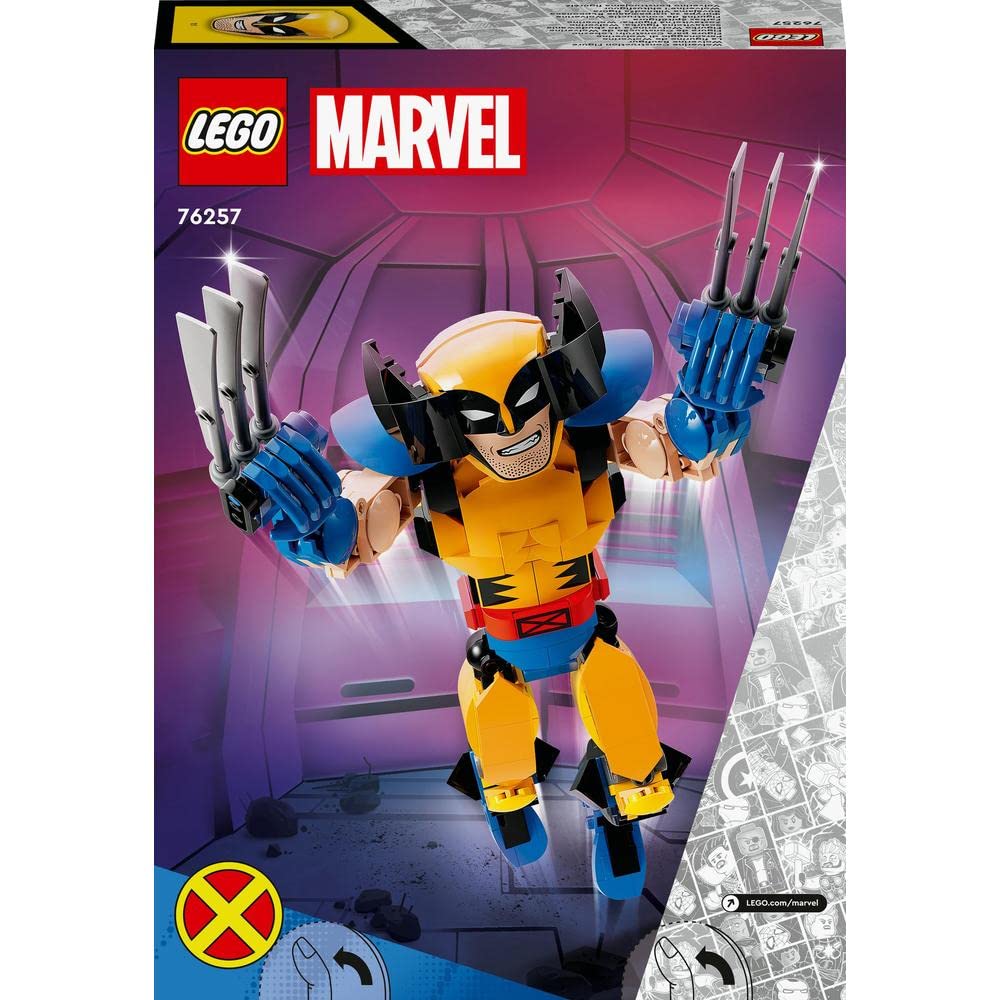 LEGO 76257 Marvel Wolverine Construction Figure, X-Men Action Figure Set with 6 Claw Elements, Play and Display Iconic Superheroes Collection, Collectible Toys